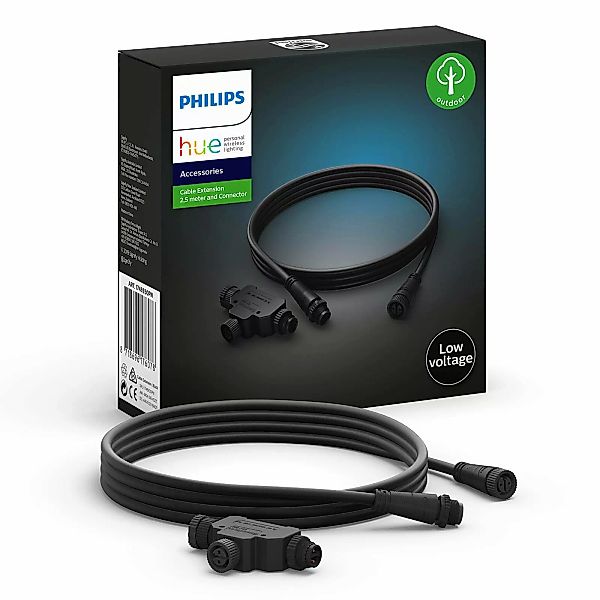 Philips Hue Outdoor NV-Kabel 2,5 m + T-Stecker günstig online kaufen