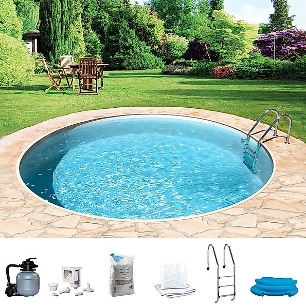 my POOL BWT Rundpool "mit sandfarbener Folie für den Karibik Look" Höhe: 15 günstig online kaufen