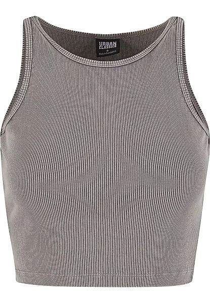 URBAN CLASSICS T-Shirt "Urban Classics Ladies Washed Rib Jersey Cropped Top günstig online kaufen