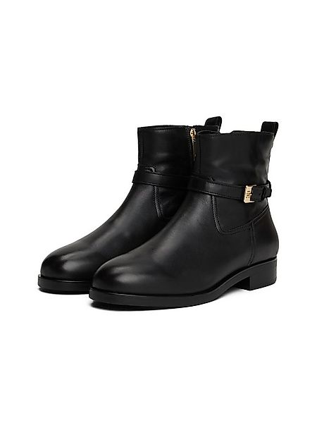 Tommy Hilfiger TH BUCKLE RIDING LEATHER BOOTIE Stiefelette, Blockabsatz, An günstig online kaufen