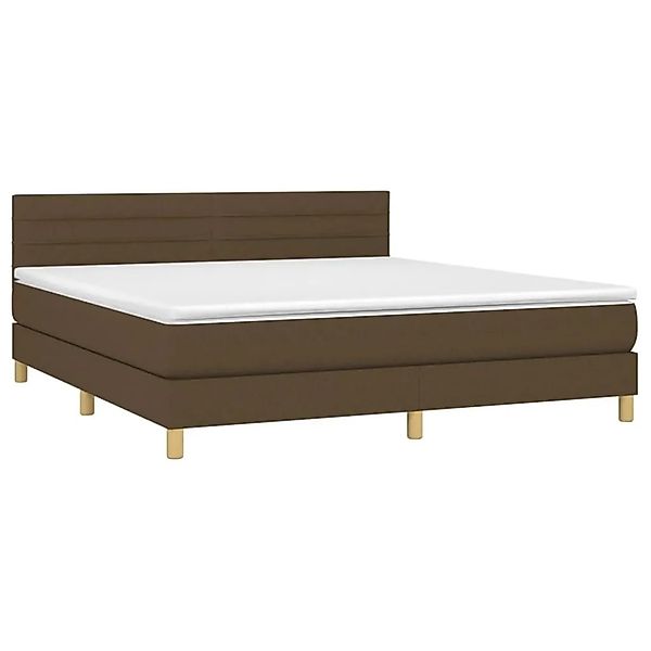vidaXL Boxspringbett mit Matratze Dunkelbraun 160x200 cm Stoff 3140708 günstig online kaufen