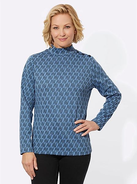 Classic Basics Stehkragenshirt "Jacquard-Shirt", (1 tlg.) günstig online kaufen
