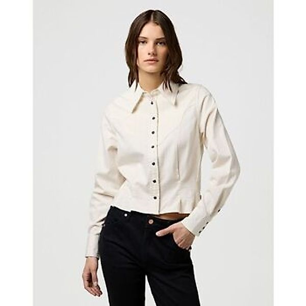 Wrangler  Blusen 112370781 FEMME PEPLUM SHIRT-PINSTAR WHITE günstig online kaufen