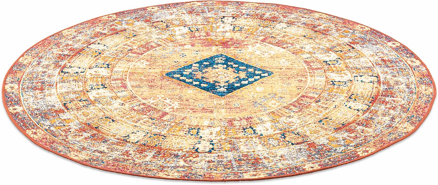 TOM TAILOR HOME Teppich »Funky Outdoor Orient Two«, rund, 5 mm Höhe, Flachg günstig online kaufen