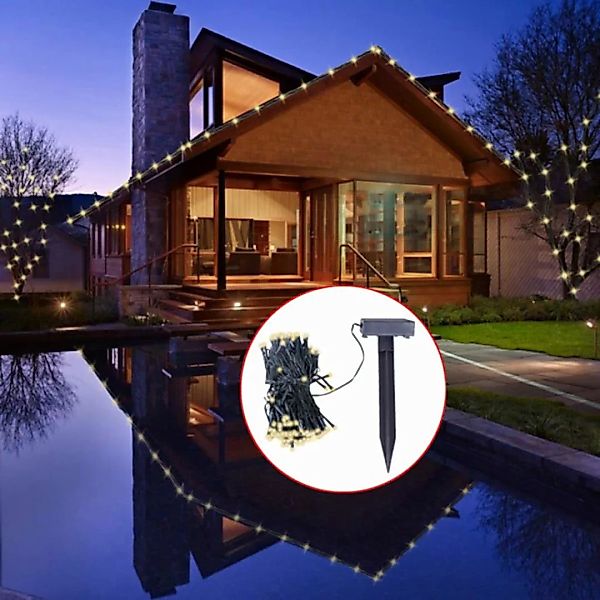 Led Solar Lichterkette Warm-weiß Weihnachtsdekoration günstig online kaufen