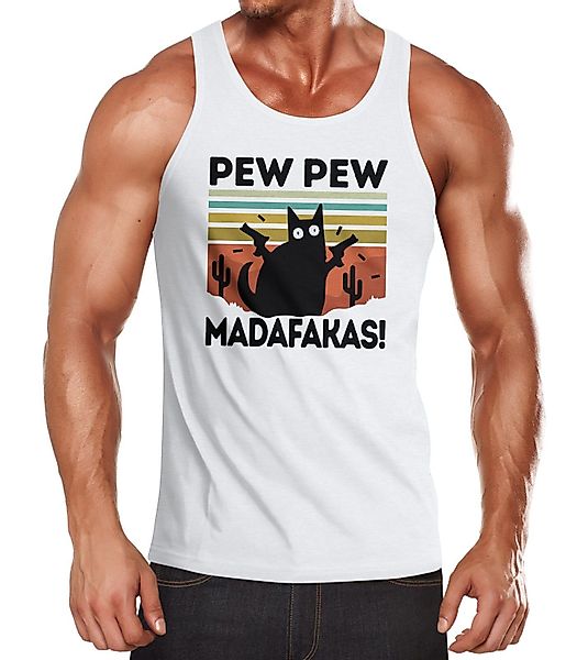 MoonWorks Tanktop Herren Tanktop Pew Pew günstig online kaufen