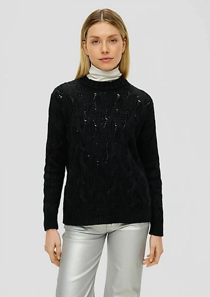 s.Oliver Strickpullover mit Zopfmuster günstig online kaufen