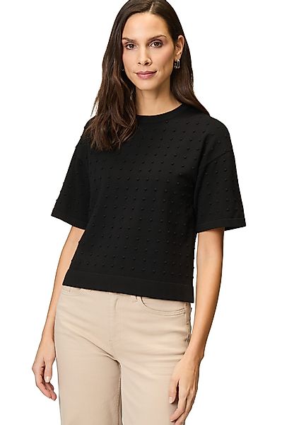Zero Kurzarmshirt zero Pullover mit Punkt-Stickerei günstig online kaufen