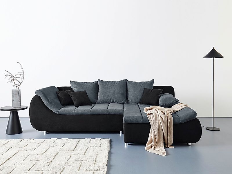 INOSIGN Ecksofa "Imola, elegant und modern, aktuelle Steppung im Sitz, bequ günstig online kaufen