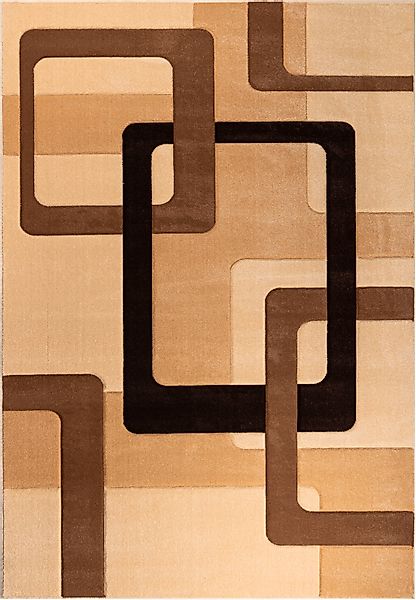 OTTO home Teppich "Maxim" rechteckig 13 mm Höhe Hoch-Tief-Effekt, Kurzflor, günstig online kaufen