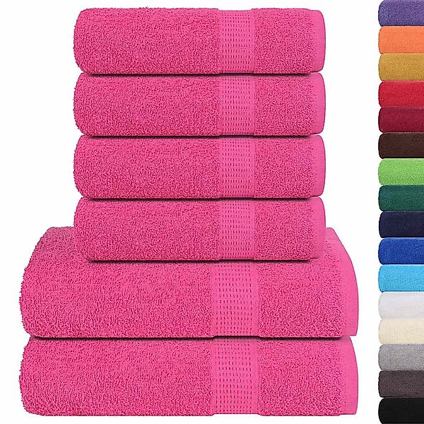 vidaXL Badetücher 6-tlg. Handtuch-Set Rosa 360 günstig online kaufen