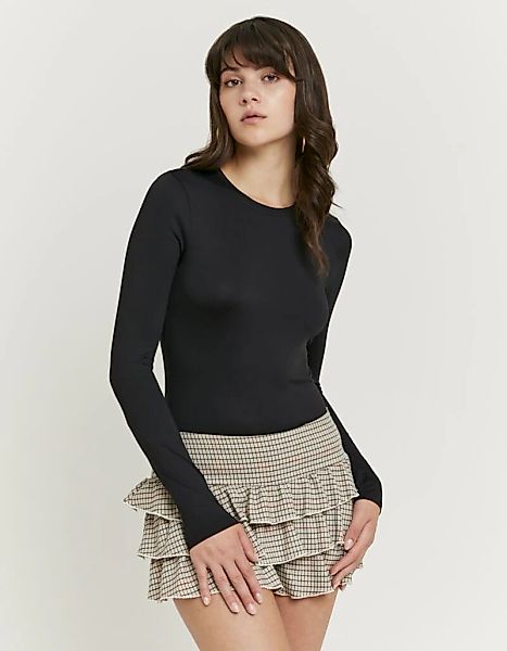 Tally Weijl Langarmshirt "STSPATYDIAL" Materialmix, eng anliegend günstig online kaufen