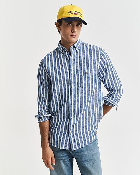 Gant Langarmhemd REG COTTON/LINEN STRIPED SHIRT günstig online kaufen