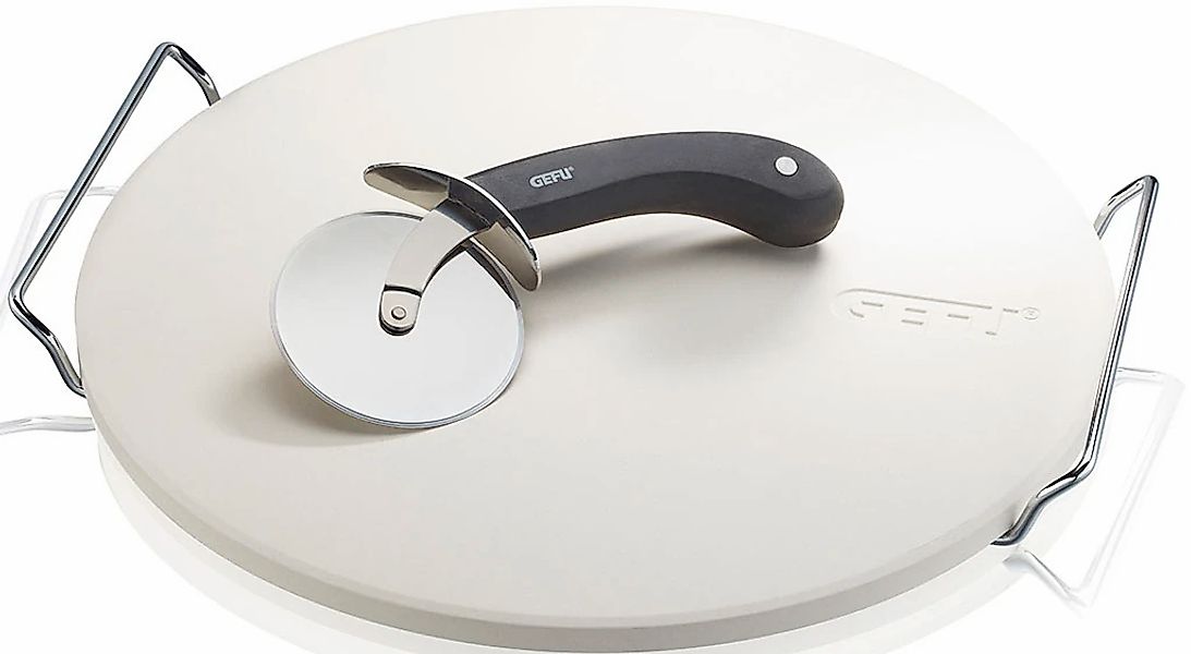 GEFU Pizzastein "+ Pizzaschneider DARIOSO" Edelstahl  Keramik  Kunststoff S günstig online kaufen