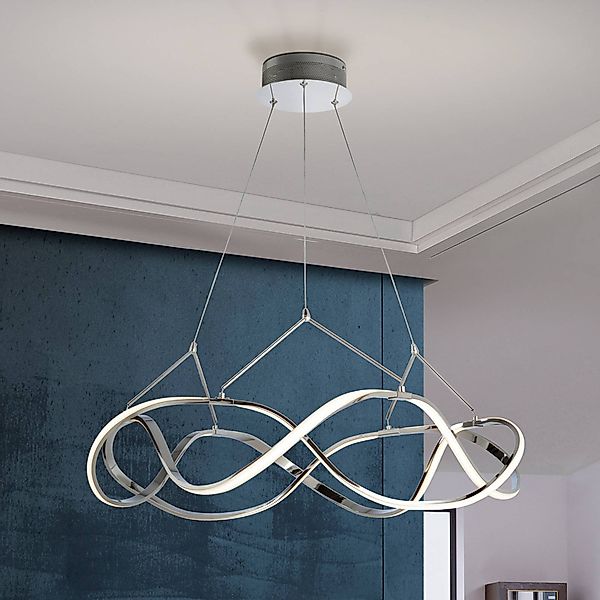 LED-Hängeleuchte Molly, chrom, dimmbar, Ø 80 cm günstig online kaufen