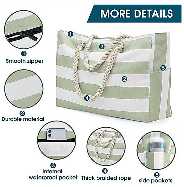 XDeer Strandtasche Strandtasche,Grosse Strandtasche XXL Familie, günstig online kaufen