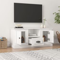 vidaXL TV-Schrank TV-Schrank Hochglanz-Weiß 100x35,5x45 cm günstig online kaufen