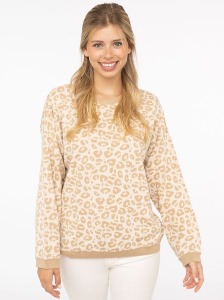 Zwillingsherz Strickpullover "Gestrickter-Leo" Animal-Muster, Rundhalsaussc günstig online kaufen