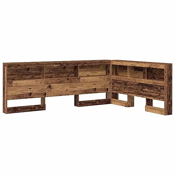 vidaXL Aufbewahrungskopfteil mit Regal Altholz 140 cm Holzwerkstoff 3335547 günstig online kaufen