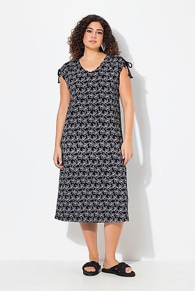 Ulla Popken Jerseykleid Midikleid Blüten A-Linie günstig online kaufen