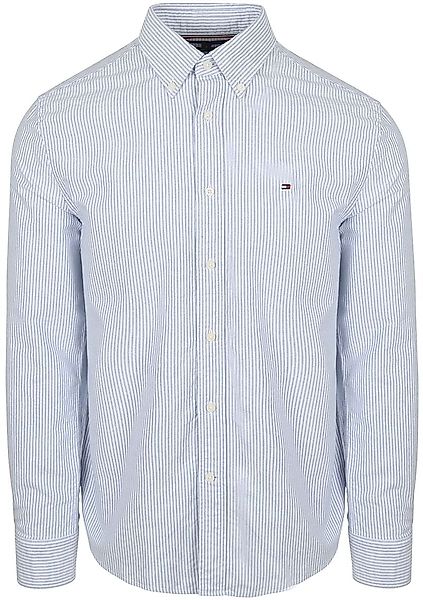Tommy Hilfiger Oxford Hemd Streifen Hellblau  - Größe XL günstig online kaufen