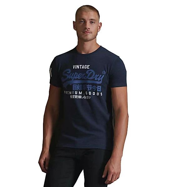 Superdry Vintage Logo Ns Kurzarm T-shirt M Midnight Blue Grit günstig online kaufen