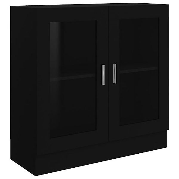 vidaXL Vitrine Bücherschrank Vitrinenschrank Vitrine Schwarz 82,5x30,5x80 c günstig online kaufen