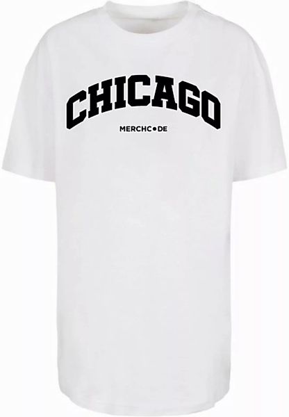 Merchcode T-Shirt Merchcode Damen Ladies Chicago Wording - Oversized Boyfri günstig online kaufen