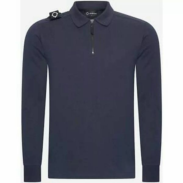 Ma.strum  T-Shirts & Poloshirts Ls jersey zip polo - ink navy günstig online kaufen