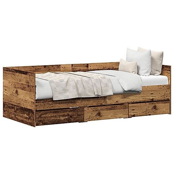 vidaXL Bett Rustikales Tagesbett Altes Holz MDF 90 x 200 cm Langlebig (1-tl günstig online kaufen