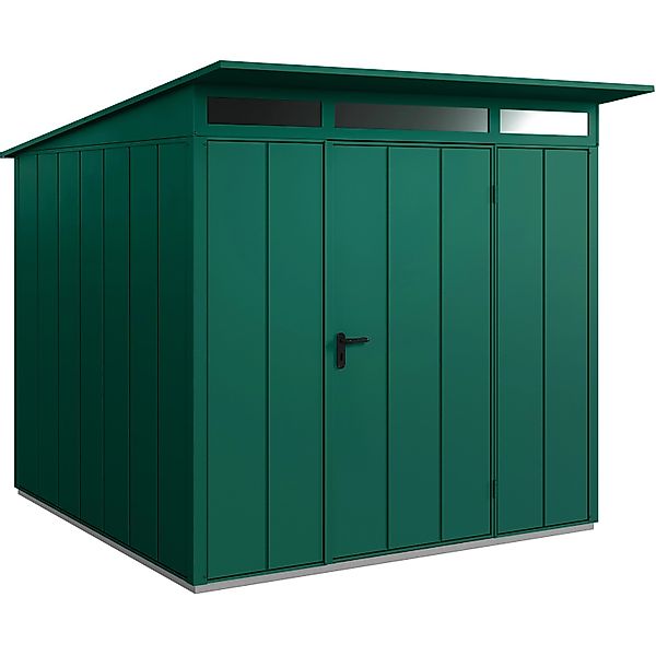 Hörmann Gerätehaus Elegant mit Pultdach Typ 2 RAL6005 Moosgrün Einzeltür günstig online kaufen