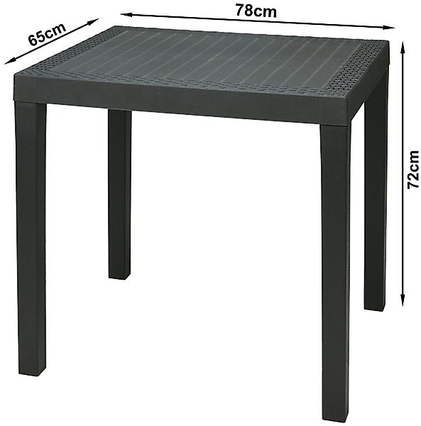Progarden Gartentisch Balkontisch Terrassentisch Rattanoptik Bistrotisch günstig online kaufen