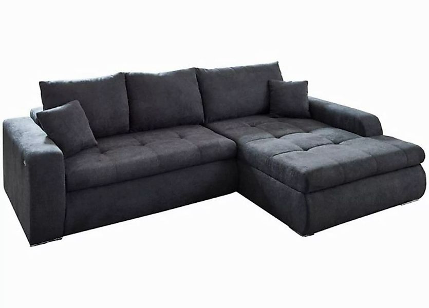 Iwaniccy Sofa FANCY, Grau, Stoffbezug, 272 x 89 x 196 cm günstig online kaufen