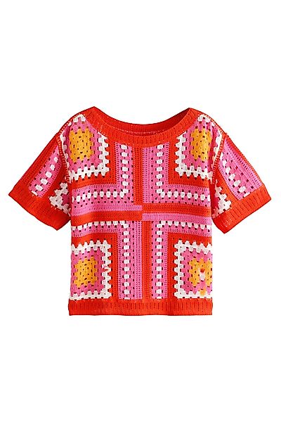 Next T-Shirt T-Shirt mit gehäkeltem Ausschnitt günstig online kaufen