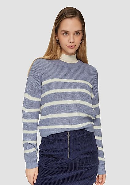 QS Longpullover Strickpullover Verkürzter Pullover mit günstig online kaufen