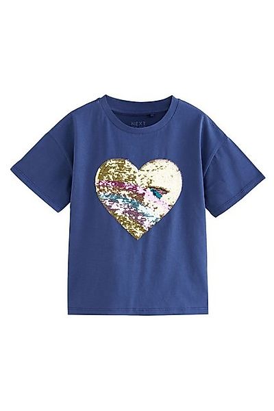 Next Paillettenshirt T-Shirt mit Animalprint-Paillettenherz (1-tlg) günstig online kaufen