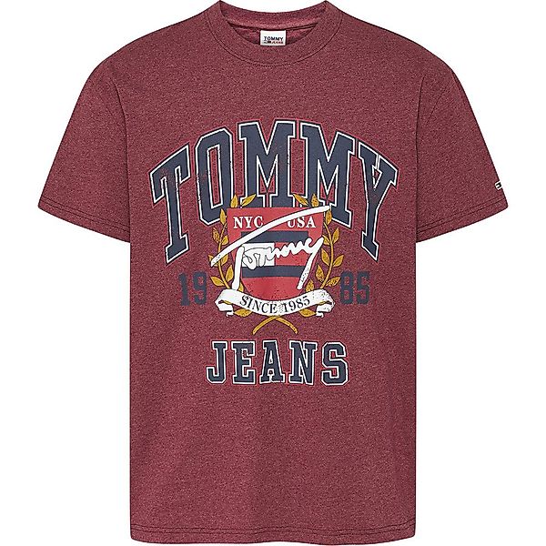 Tommy Jeans Vintage Washed College Kurzärmeliges T-shirt M Bing Cherry günstig online kaufen