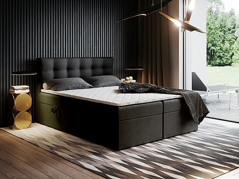 Godre Boxspringbett mit Bettkasten Ewora 140x200 günstig online kaufen
