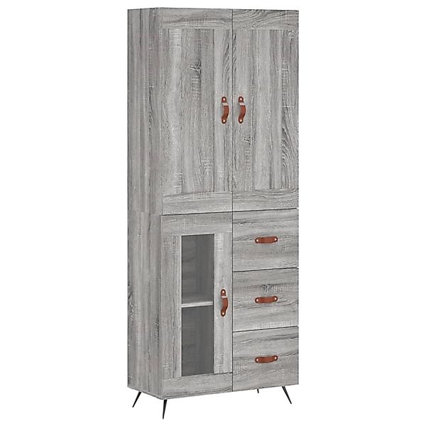 vidaXL Highboard Grau Sonoma 69,5x34x180 cm Holzwerkstoff 3199919 günstig online kaufen