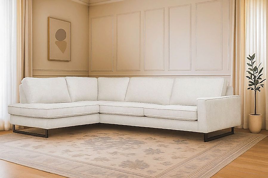 Home affaire Ecksofa »Pinto, 290 cm, Cord, Chenille, Lederoptik, Ottomane l günstig online kaufen