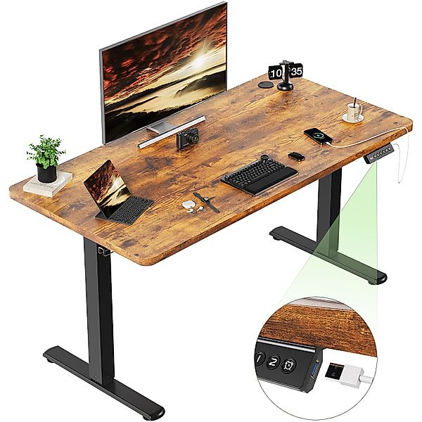 HOMALL Schreibtisch Höhenverstellbarer mit USB-Ladefunktion und günstig online kaufen