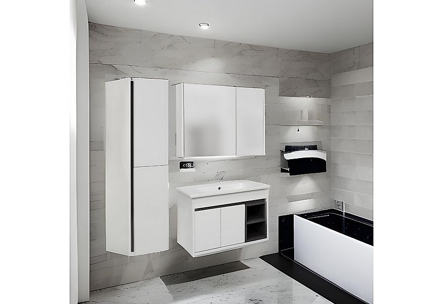 Burmas Badmöbel-Set (Komplett-Set, 4-St), inkl. Keramik Waschbecken, vormon günstig online kaufen