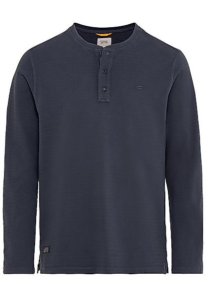 camel active Henleyshirt Henley Langarmshirt aus reiner Baumwolle günstig online kaufen