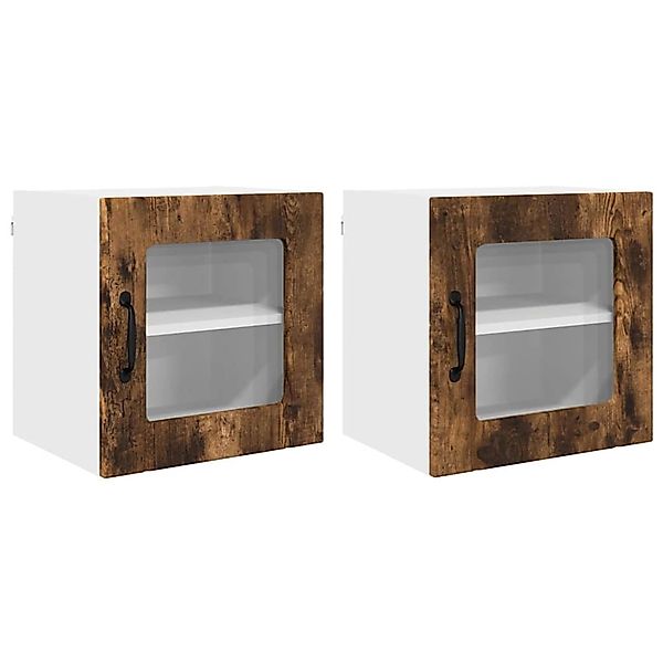 vidaXL Küchenschrank mit Regal 2 Stk Geräucherte Eiche 40 x 31 x 40 cm 8848 günstig online kaufen