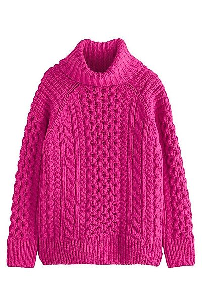 Next Longpullover Rollkragenpullover mit Zopfmuster und Wollanteil (1-tlg) günstig online kaufen