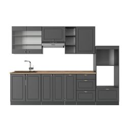 Vicco Küchenzeile Fame-Line, Anthrazit-Gold Landhaus/Anthrazit, 280 günstig online kaufen