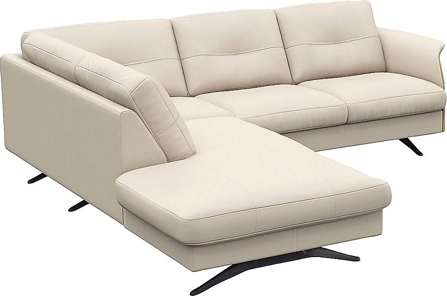 FLEXLUX Ecksofa »Glow, super bequem durch hochwertigem Sitzaufbau mit Feder günstig online kaufen