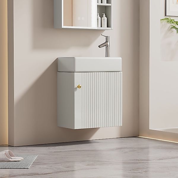 MODFU Waschtisch Badmöbel Set, Waschtischunterschrank Badezimmerschrank günstig online kaufen