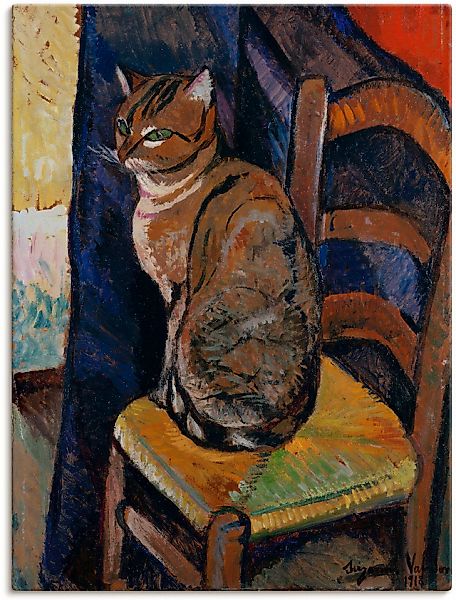 Artland Wandbild »Skizze Stuhl sitzende Katze.« Haustiere 1 Stk. tlg. als L günstig online kaufen