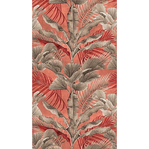 A.S. Creation Fototapete Dschungel 1,59 m x 2,8 m Rot-Grau-Braun FSC® günstig online kaufen